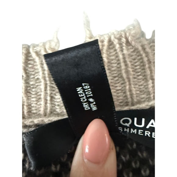 AQUA 100% Cashmere Leopard Print Distressed Sweater XS Y2K Grunge - Picture 7 of 8